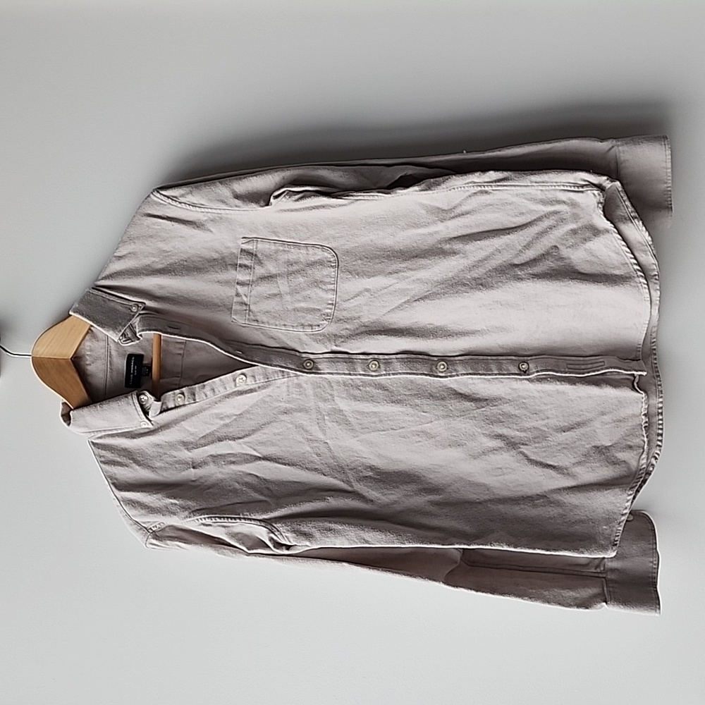 Club Monaco 100% Cotton Slim Fit Classic Flannel Shirt